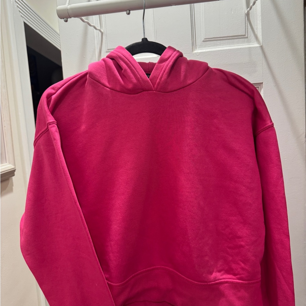 ZARA Vibrant Pink Cropped  Hoodie